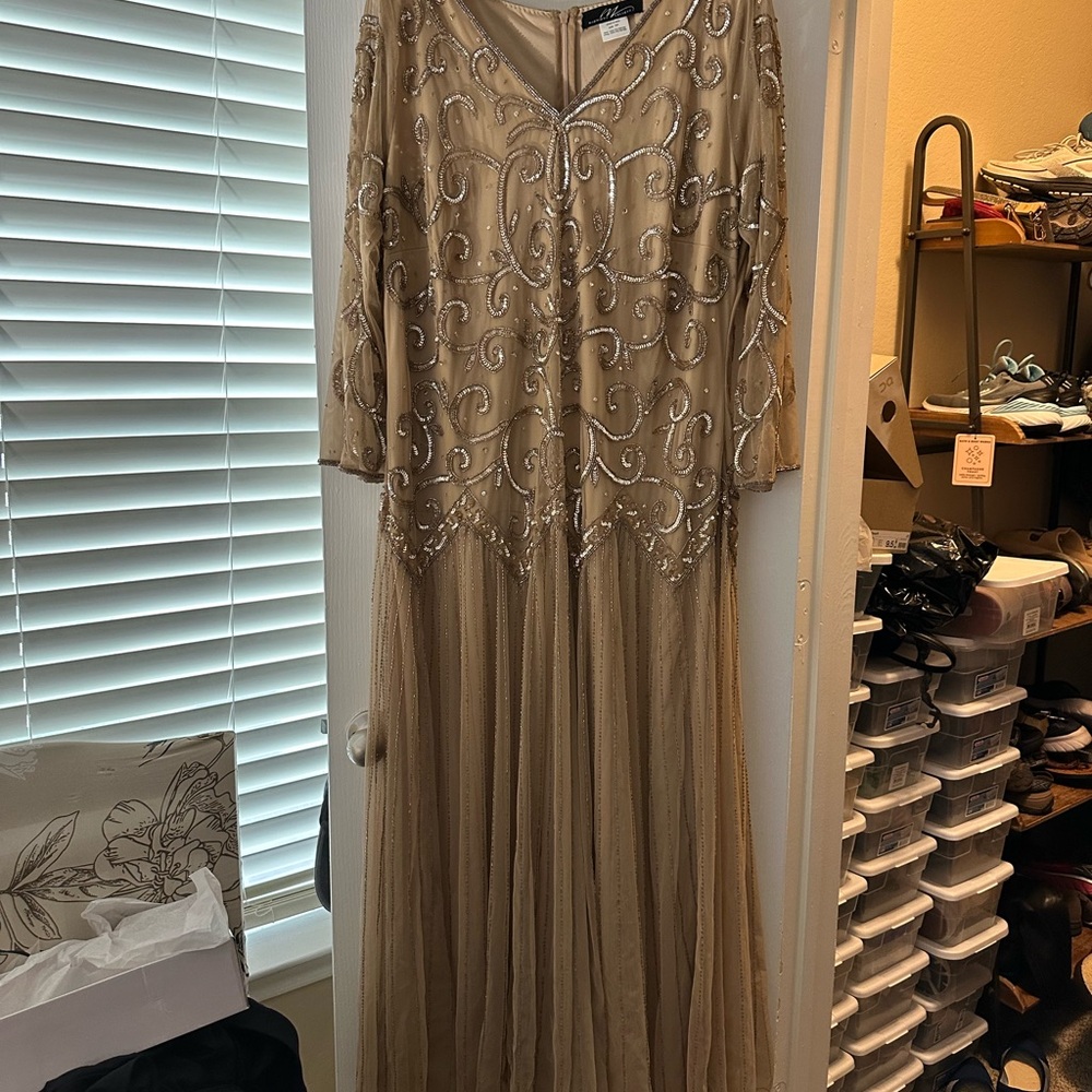 Elegant Gold Embellished Dress